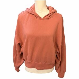 Abercrombie & Fitch Rust Lounge Collection Crop Hoodie School Relaxed Casual XS